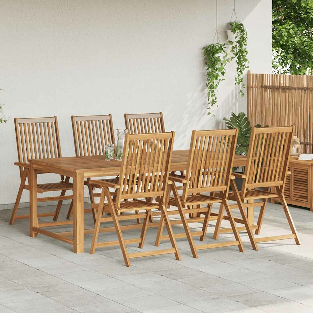 Chaises pliables de jardin lot de 6 bois d'acacia solide