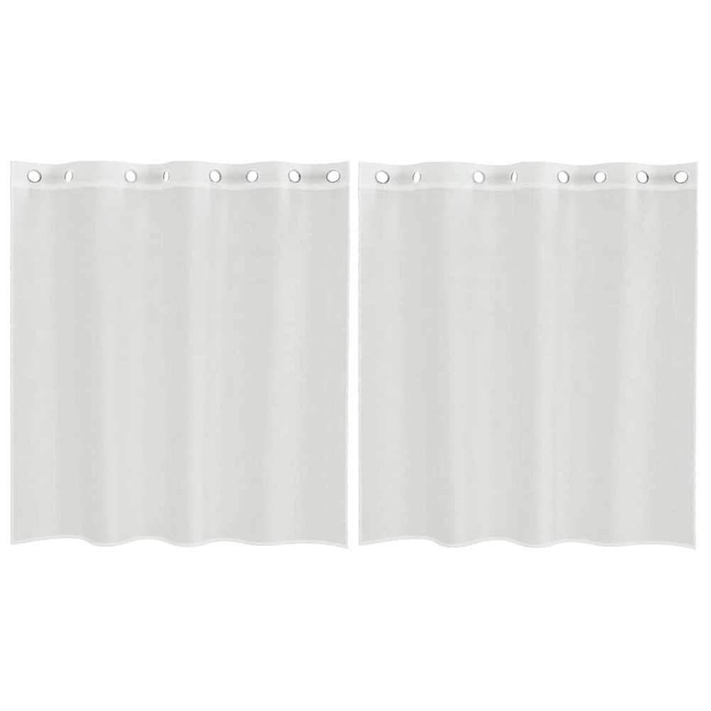 Rideaux en voile avec œillets 2 pcs blanc