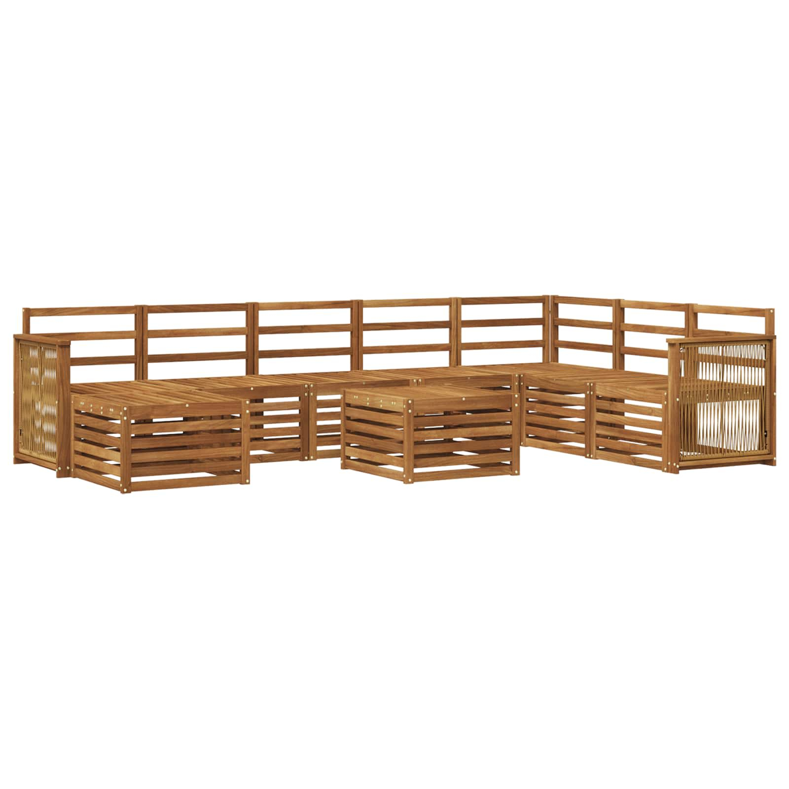 Ensemble de canapés d'extérieur 7 pcs naturel