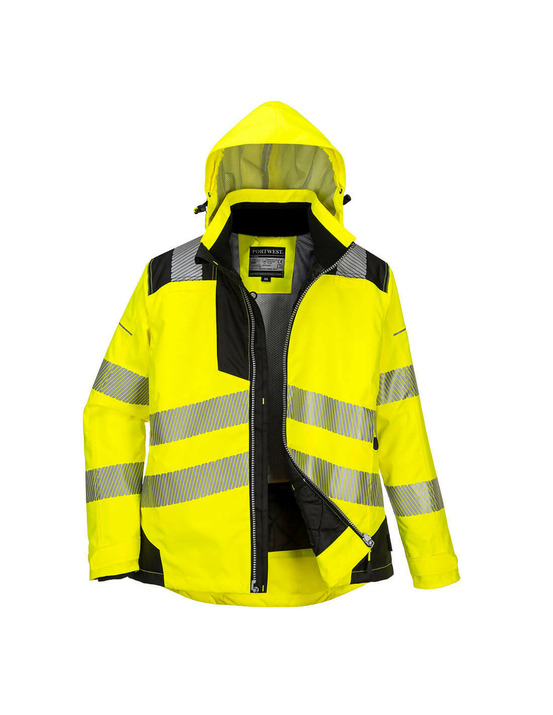 Parka d'hiver pw3 pour femmes couleur : jaune/noir taille xxl - portwest