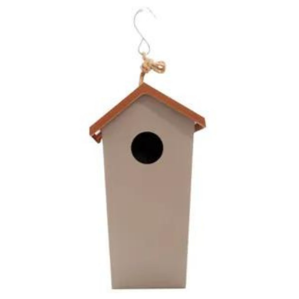 Nichoir oiseau en bambou (fibre) terracotta