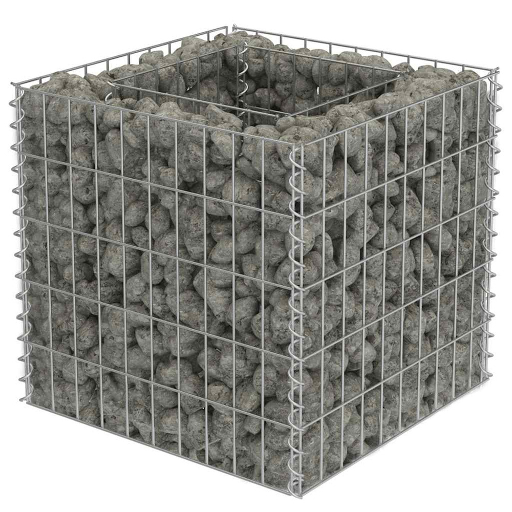 Lit surélevé à gabion acier galvanisé 50x50x50 cm