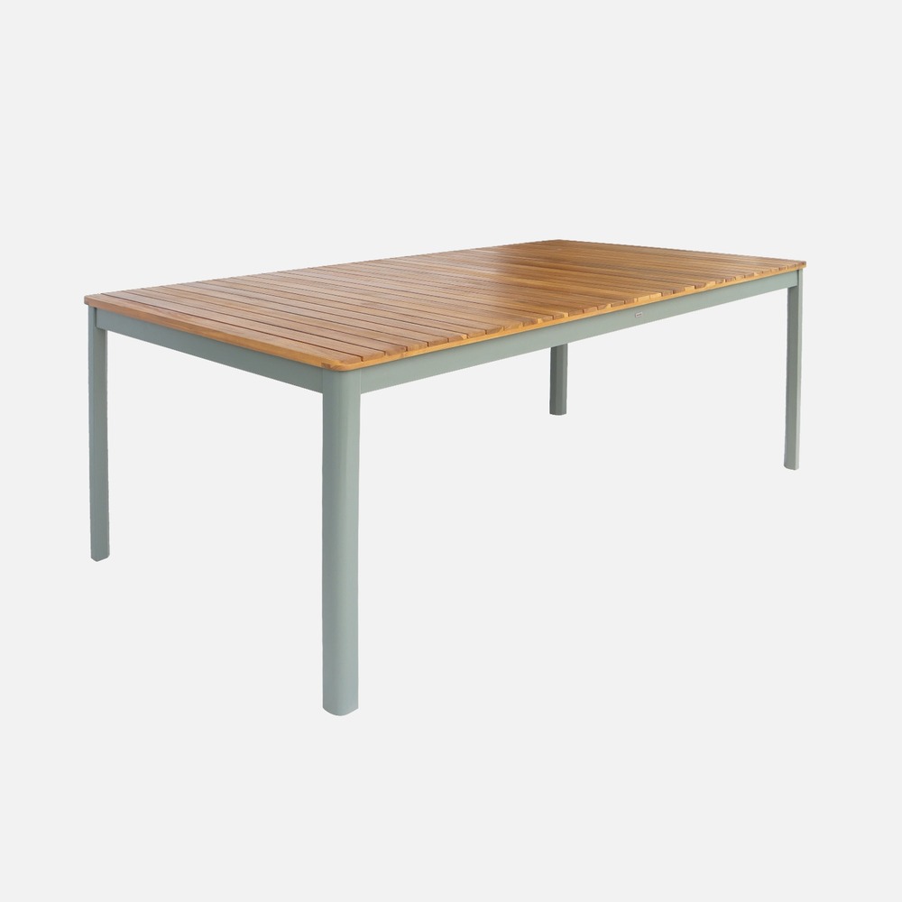 Table de jardin senora acacia avec coins arrondis, 10 places, 200 x 100 x 75 cm