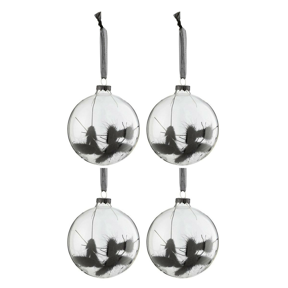 Lot de 4 boules de noël 