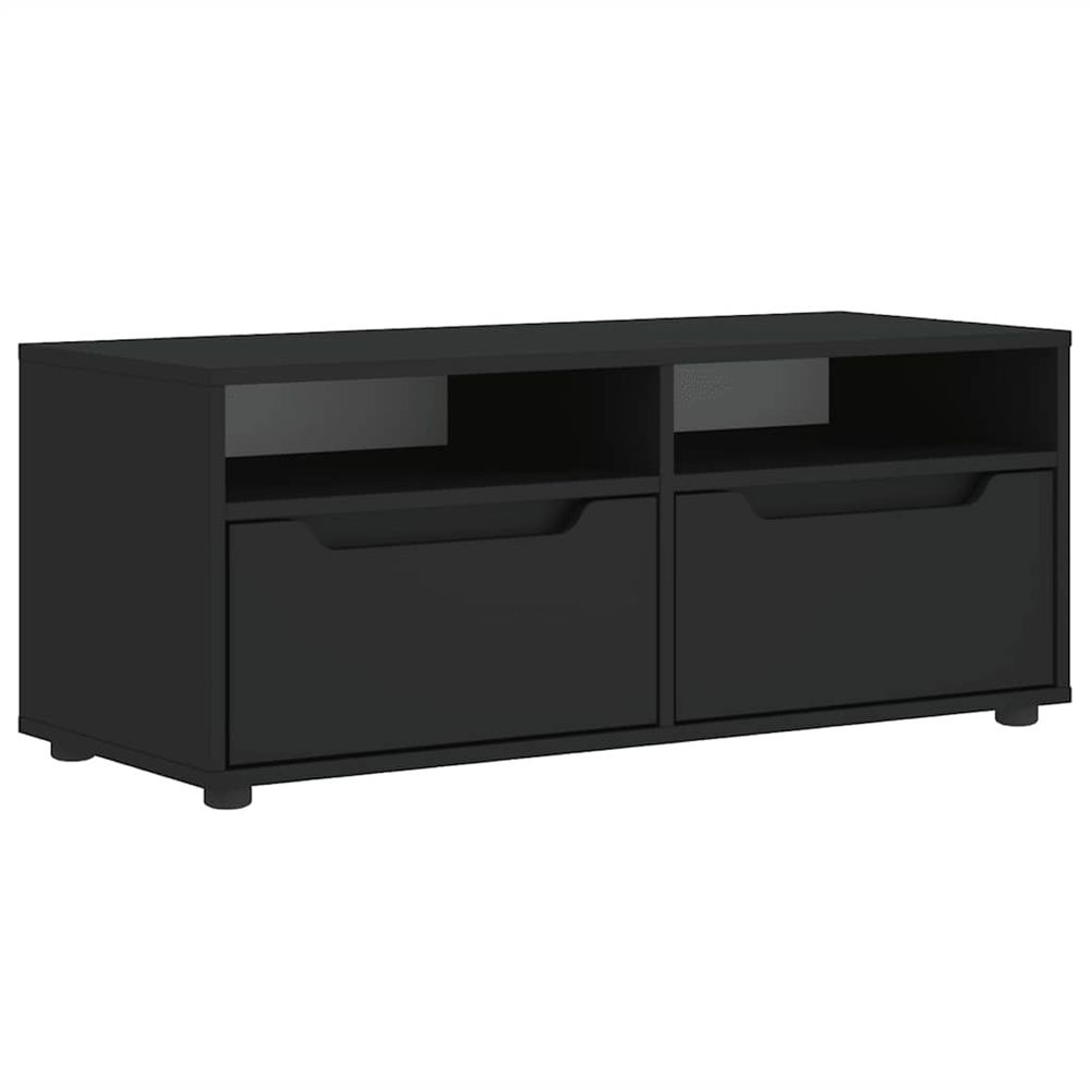 Meuble tv visnes noir 100x40x38 cm bois d'ingénierie