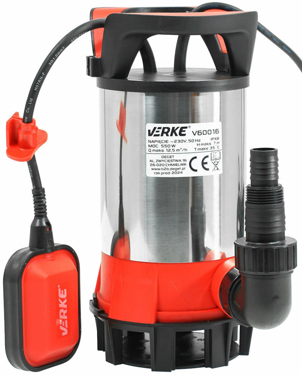Pompe vide cave submersible eau sale et propre 550w avec flotteur