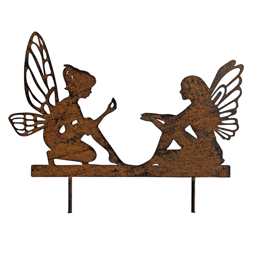 Silhouettes fées déco jardin 33x20cm