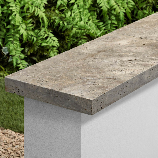 Couvertine travertin gris silver 61x33x5 cm (à l'unité) - ro'ma nature