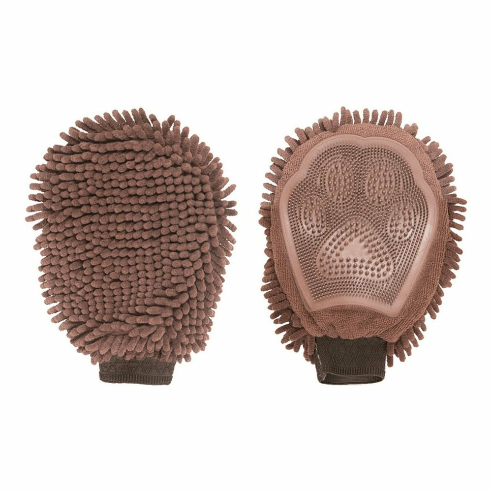 Gant de toilette dog gone smart marron (25 x 18 cm)