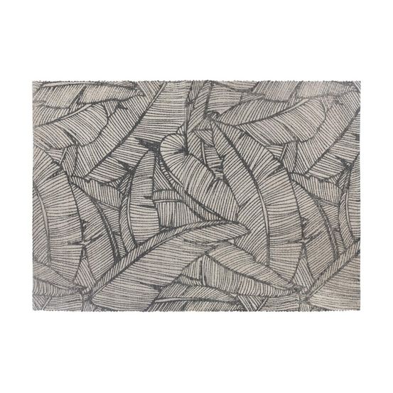 Tapis décoratif en coton imprimé gris foncé 60 x 90 cm