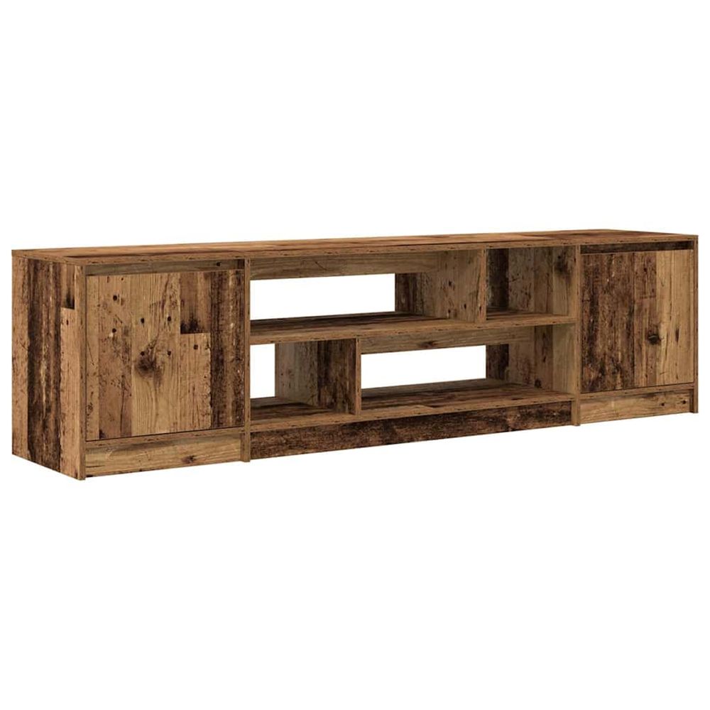 Meuble tv vieux bois 188,5x41x50 cm bois d'ingénierie