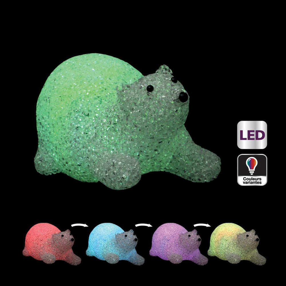 Sujet de noël lumière ours eva