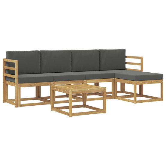 Ensemble de canapés d'extérieur 6 pc blanc et anthracite