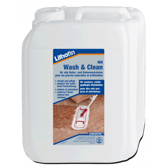 Lithofin mn wash & clean 5 l - nettoyant quotidien pour sols en pierre naturelle