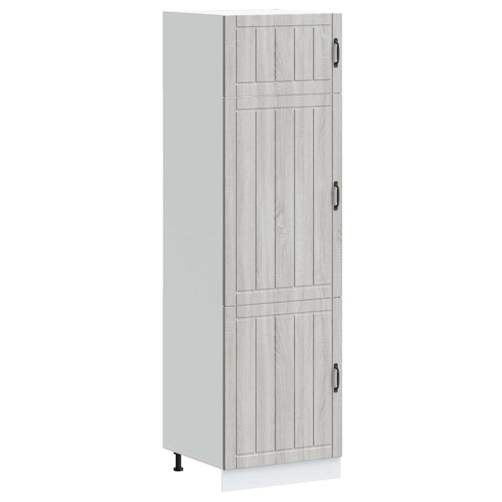 Armoire de cuisine lucca sonoma gris bois d'ingénierie