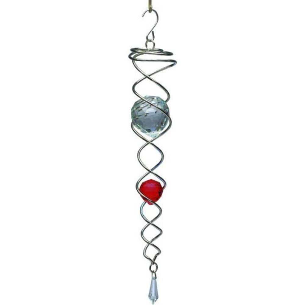 Mobile à vent design crystal tail rouge
