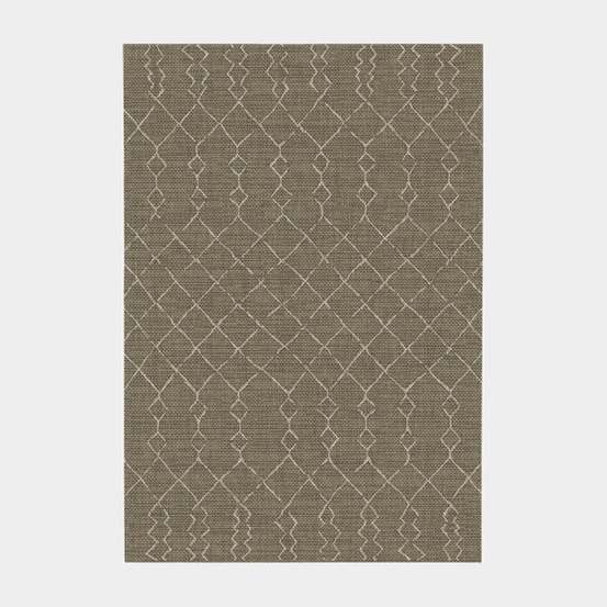 Tapis de terrasse - scandinave - marron foncé - 80 x 150 cm