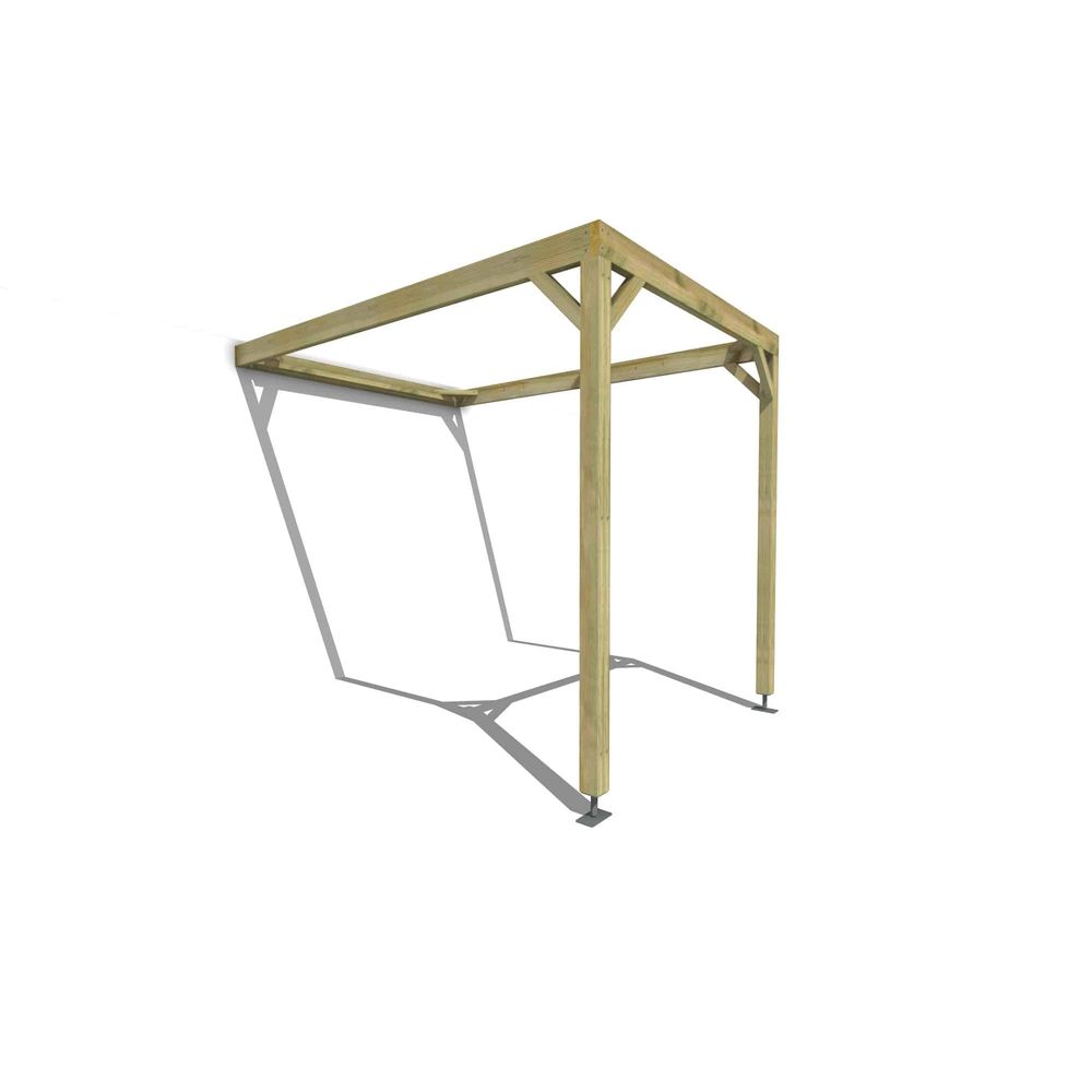 Pergola bois • 2m x 3m • adossée • cadre simple • livraison comprise