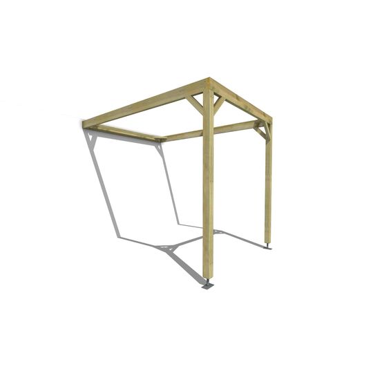 Pergola bois • 2m x 3m • adossée • cadre simple • livraison comprise