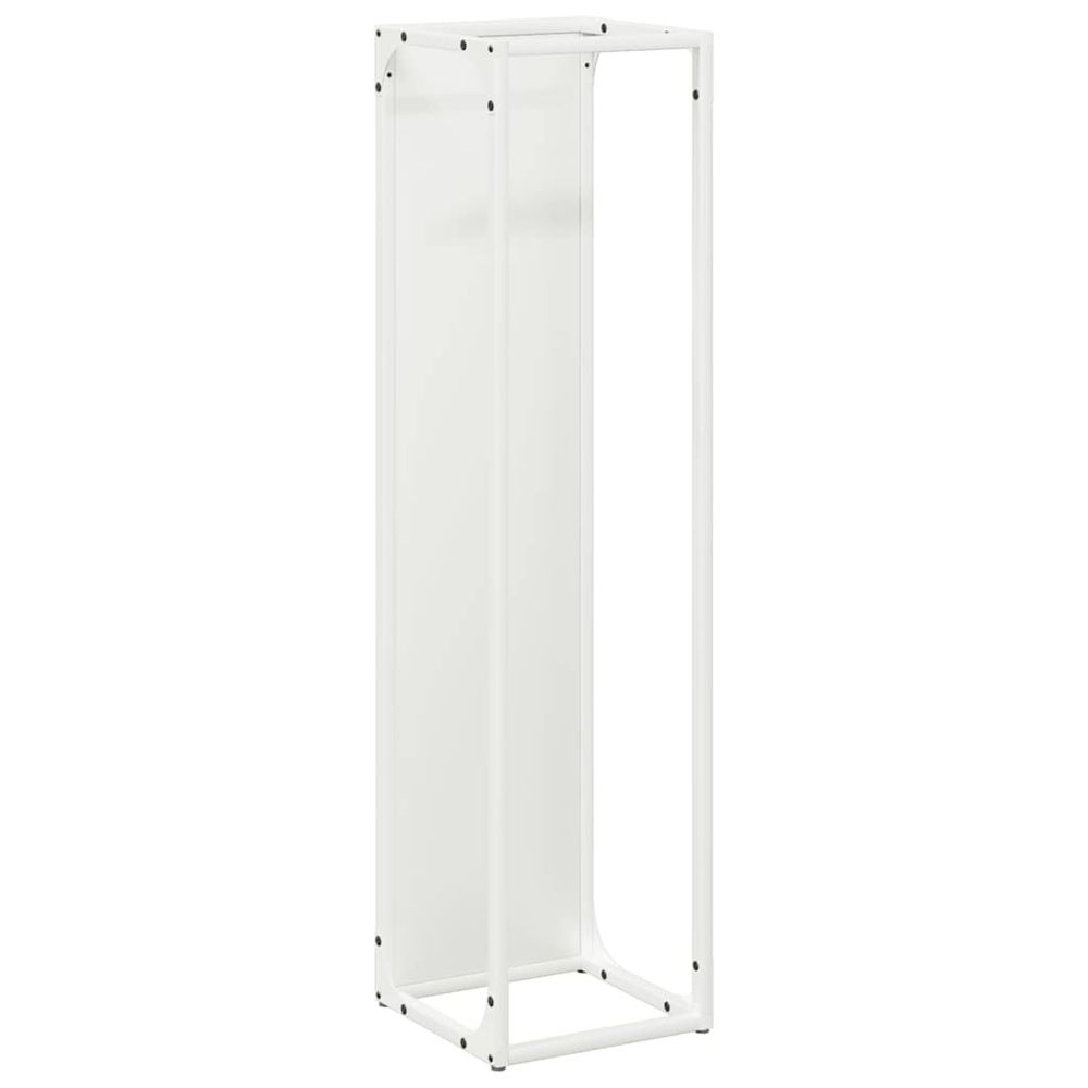 Portant de bois chauffage blanc 25x25x100 cm
