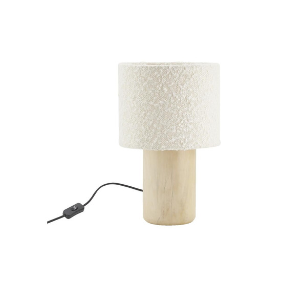 Lampe en métal et coton bouclette