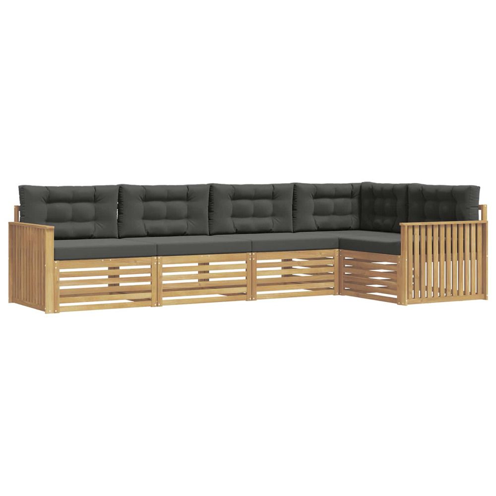 Ensemble de canapés d'extérieur 5 pc blanc et anthracite
