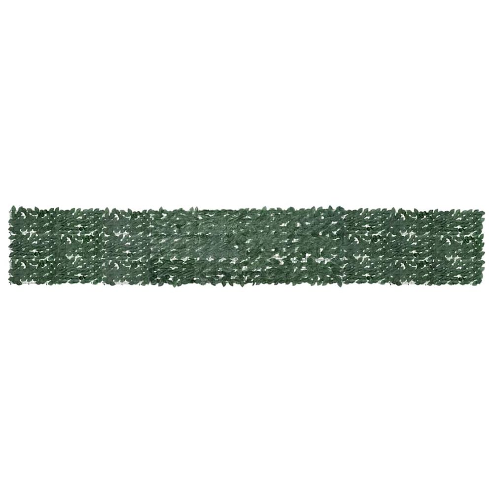 Écran de balcon avec feuilles vert foncé 500x75 cm