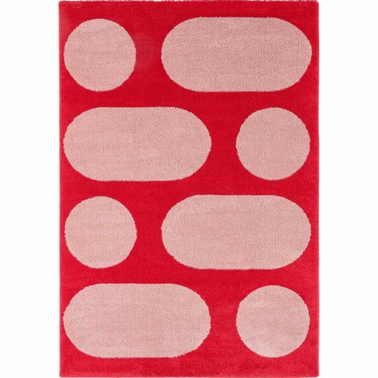 Tapis intérieur à poils longs swing 381 rouge 120 x 160 cm