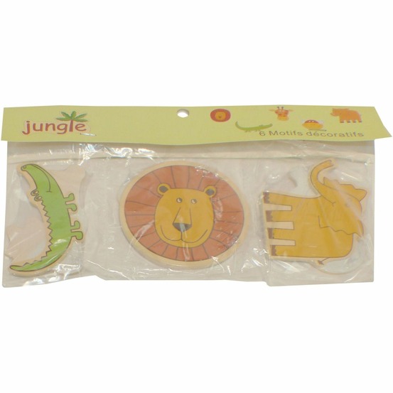 Animaux en bois jungle (lot de 6)
