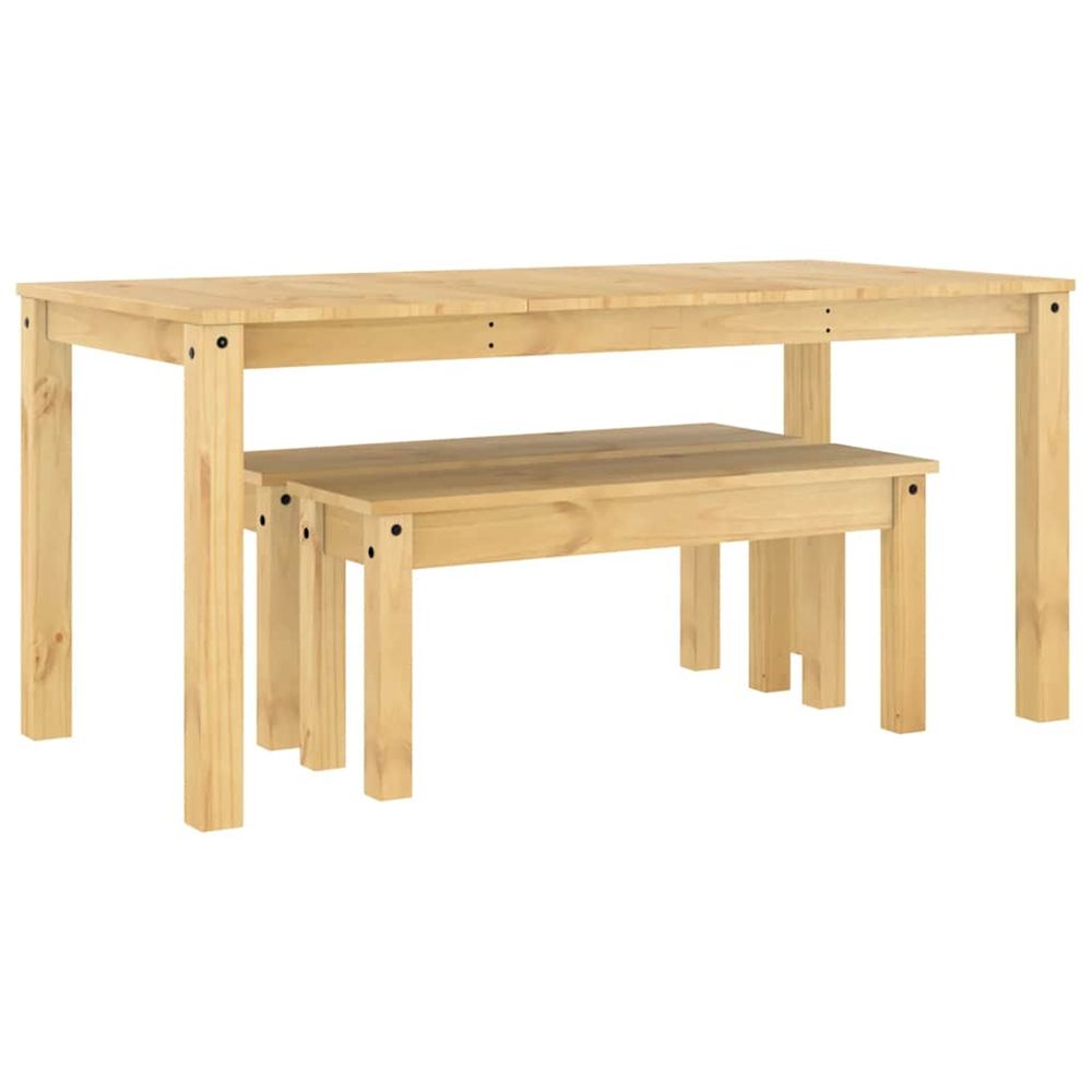 Ensemble à manger panama 3 pcs bois de pin massif