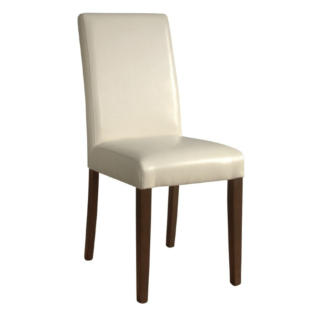 Chaises en simili cuir crème - lot de 2 - bolero