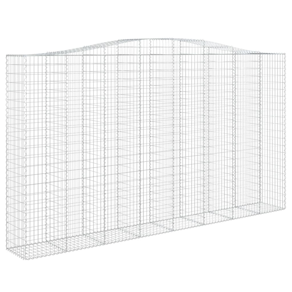 Panier de gabions arqué 400x50x220/240 cm fer galvanisé