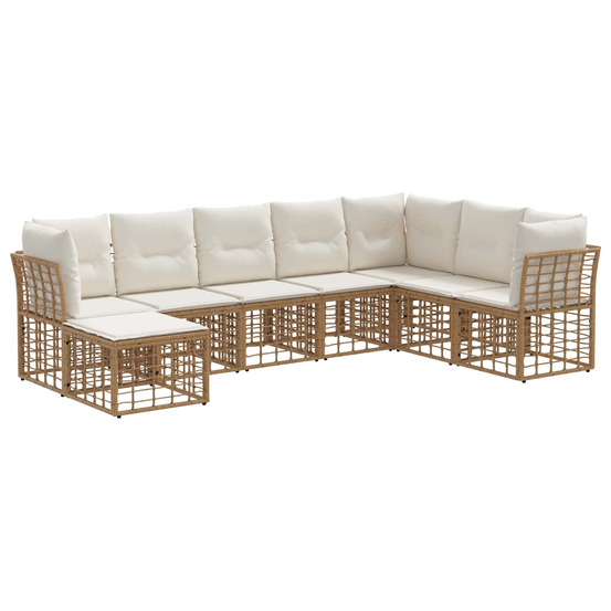 Ensemble de canapés d'extérieur naturel polyester