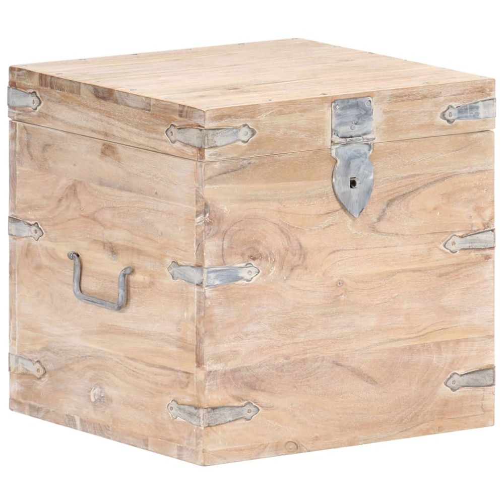 Coffre 40x40x40 cm bois d'acacia solide