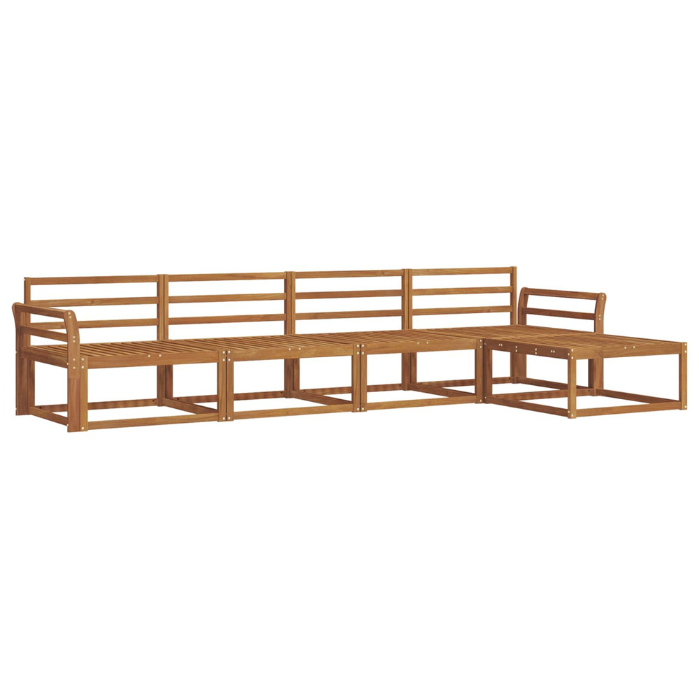 Ensemble de canapés d'extérieur 5 pcs naturel