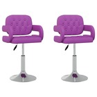 Chaises de salle à manger pivotantes 2 pcs violet similicuir