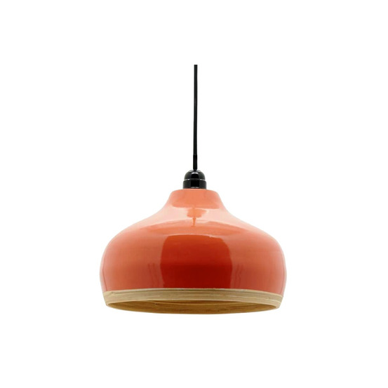 Abat-jour luminaire en bambou laqué