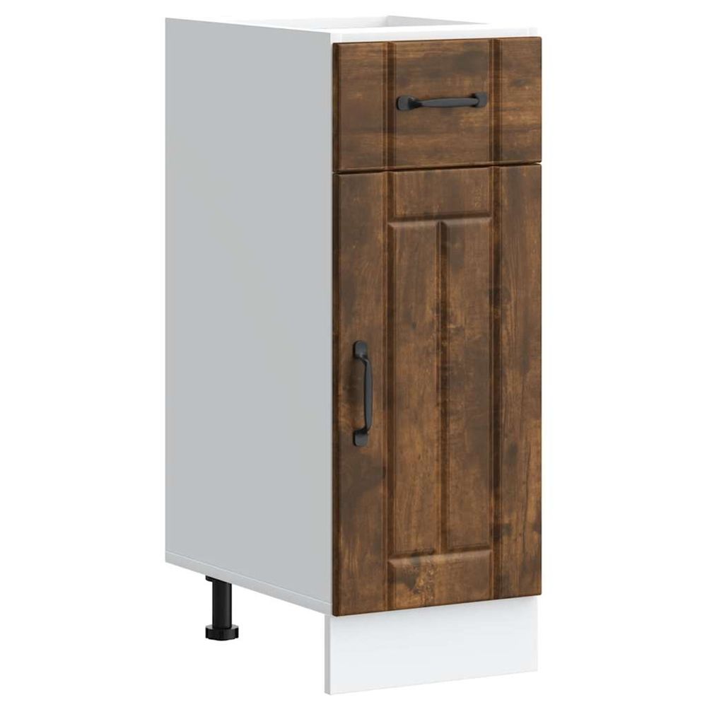 Armoire de cuisine lucca chêne fumé bois ingénierie