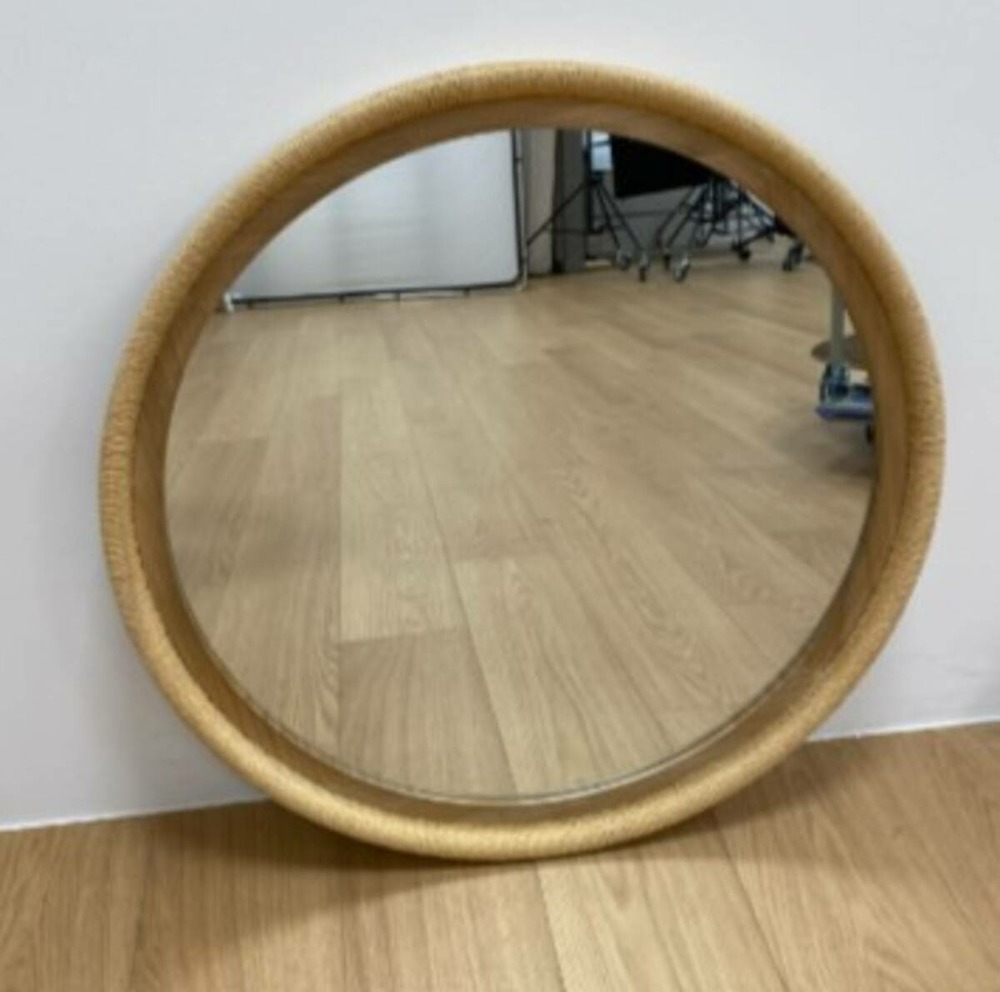 Miroir laia d81,5cm marron caramel