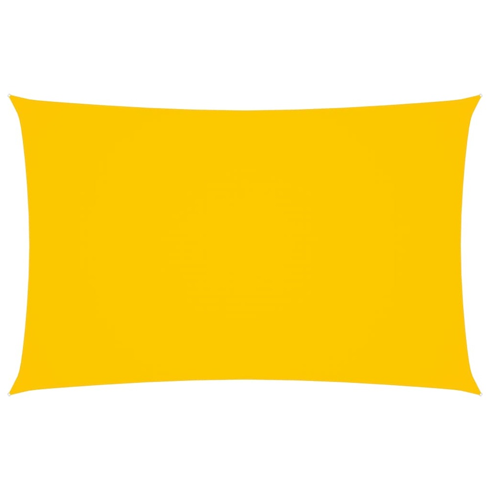 Voile toile d'ombrage parasol tissu oxford rectangulaire 2 x 5 m jaune