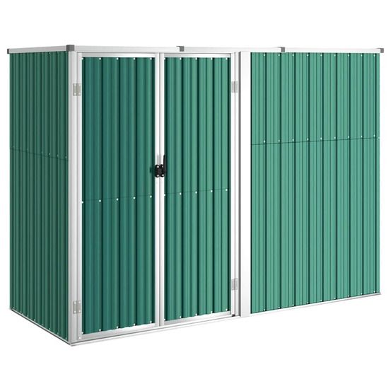 Abri à outils de jardin vert 225x89x161 cm acier galvanisé