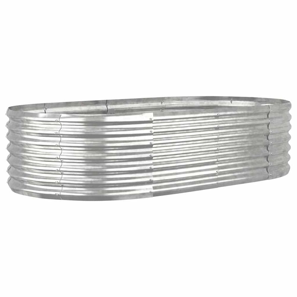 Lit surélevé de jardin acier galvanisé argenté