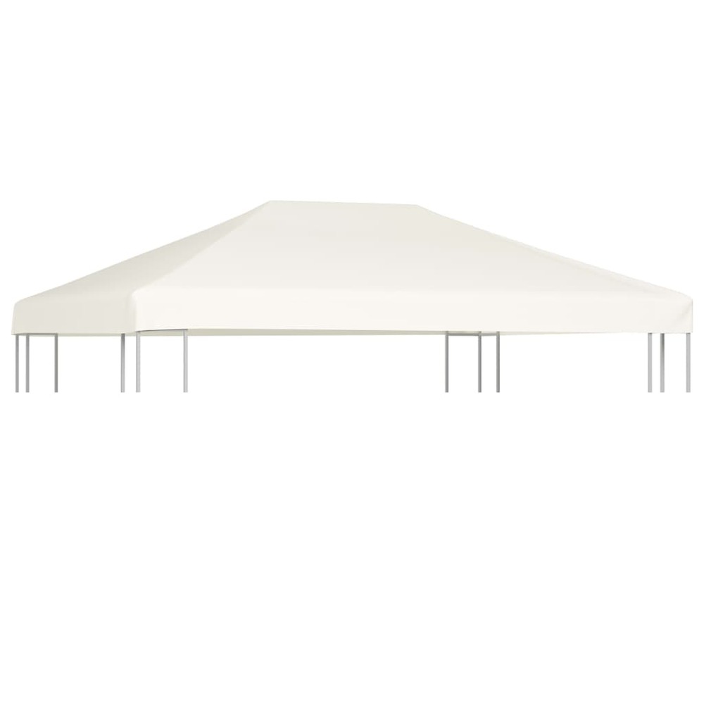 Toile supérieure de belvédère 310 g / m² 4x3 m blanc crème