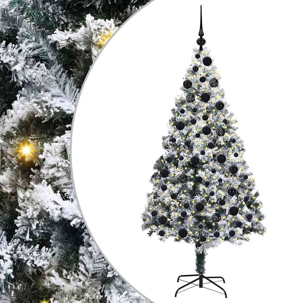 Sapin de noël artificiel blanc 180 cm pvc, acier et plastique