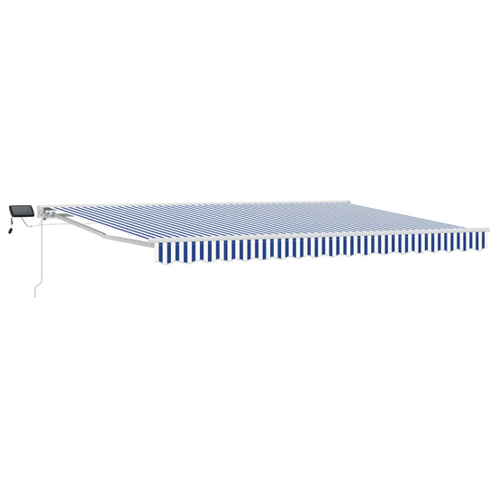 Cadre de store manuel avec leds bleu et blanc 5 x 3 m
