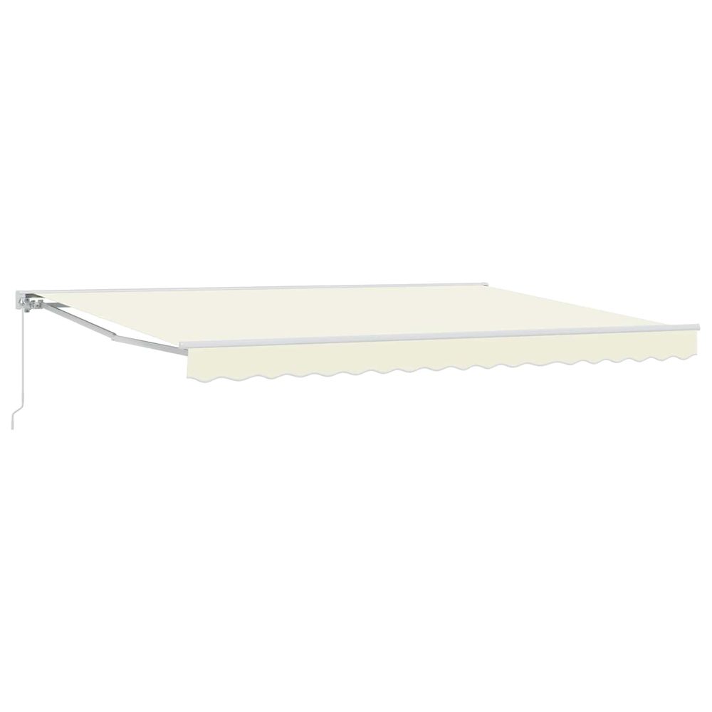 Auvent rétractable manuel crème 5 × 3,5 m