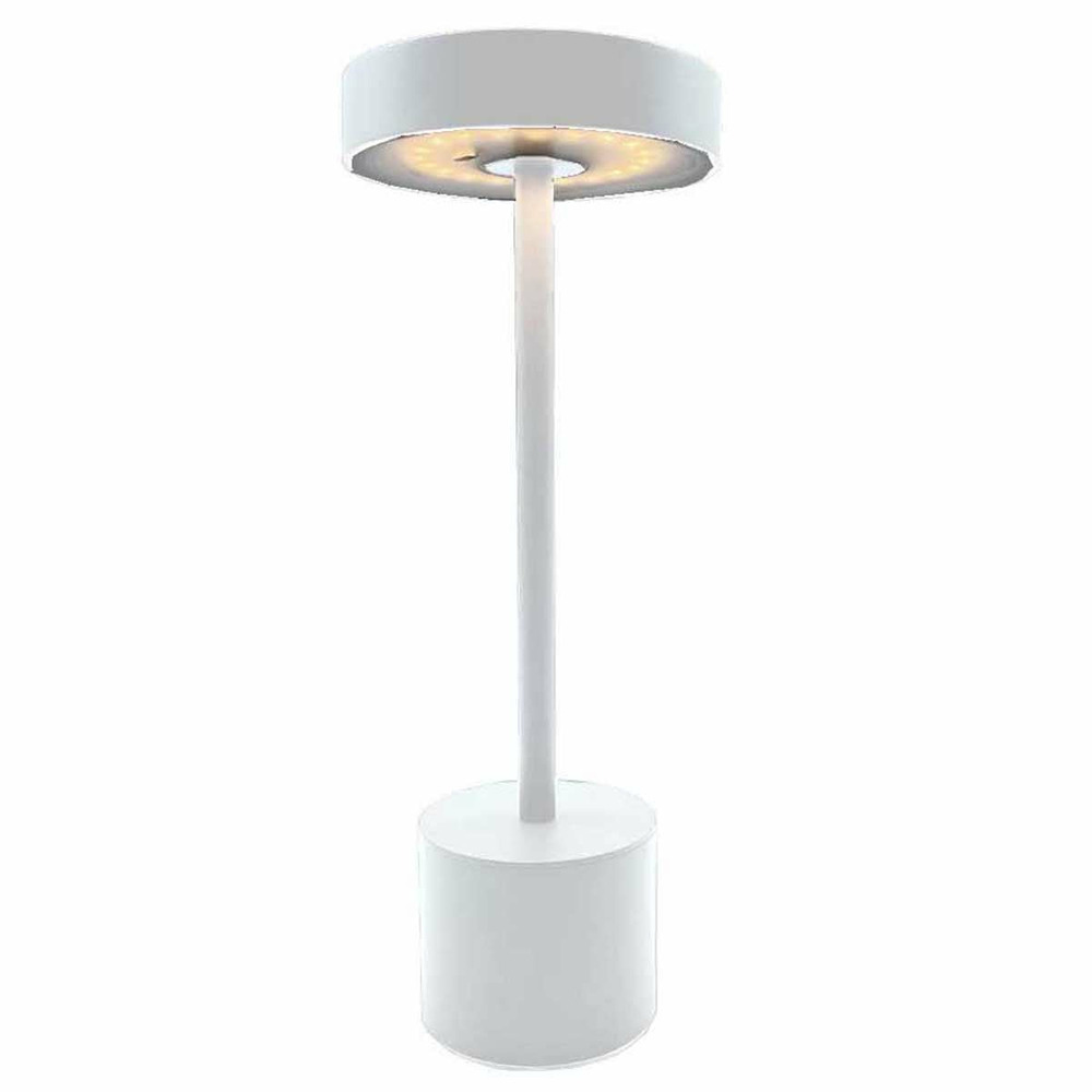 Lampe de table sans fil roby blanc aluminium