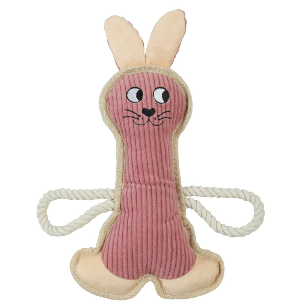 Jouet lapin rose buddy pour chien