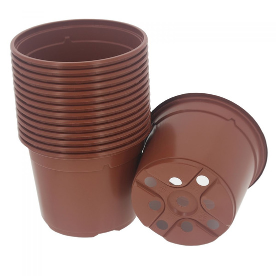 Set de 15 pots de plantation ronds 13 cm