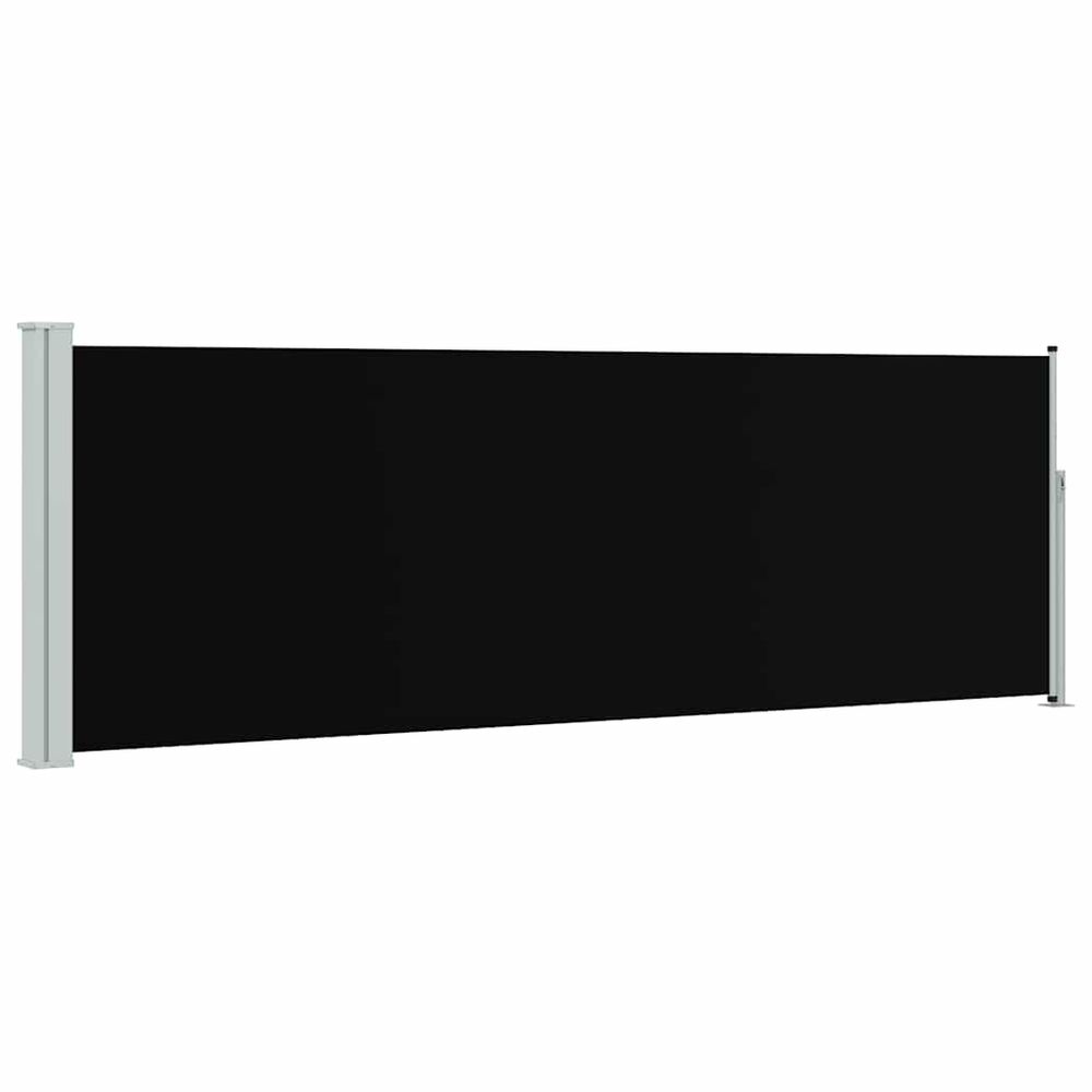 Auvent latéral rétractable de patio 100x314 cm noir